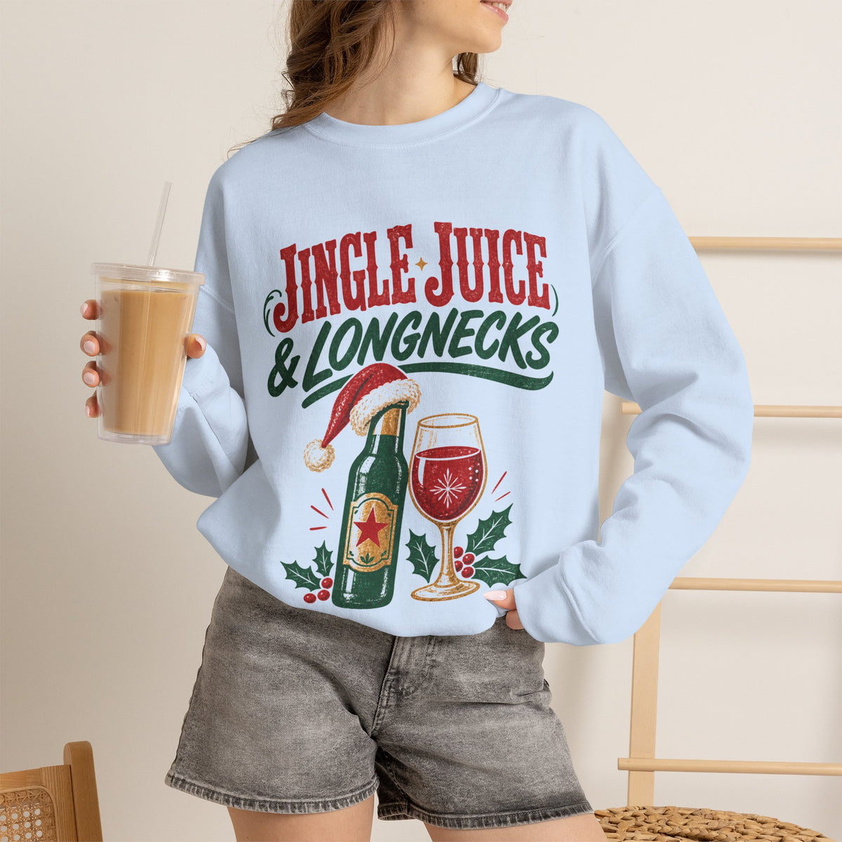 Jingle Juice & Longnecks Christmas Sweatshirt