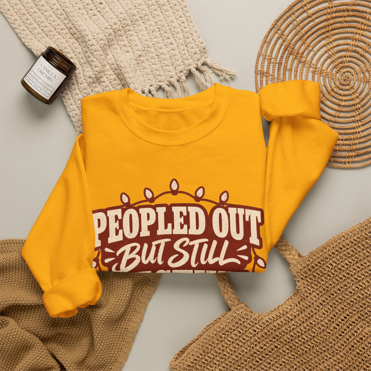 Peopled Out But Still Festive Y'all Christmas Sweatshirt