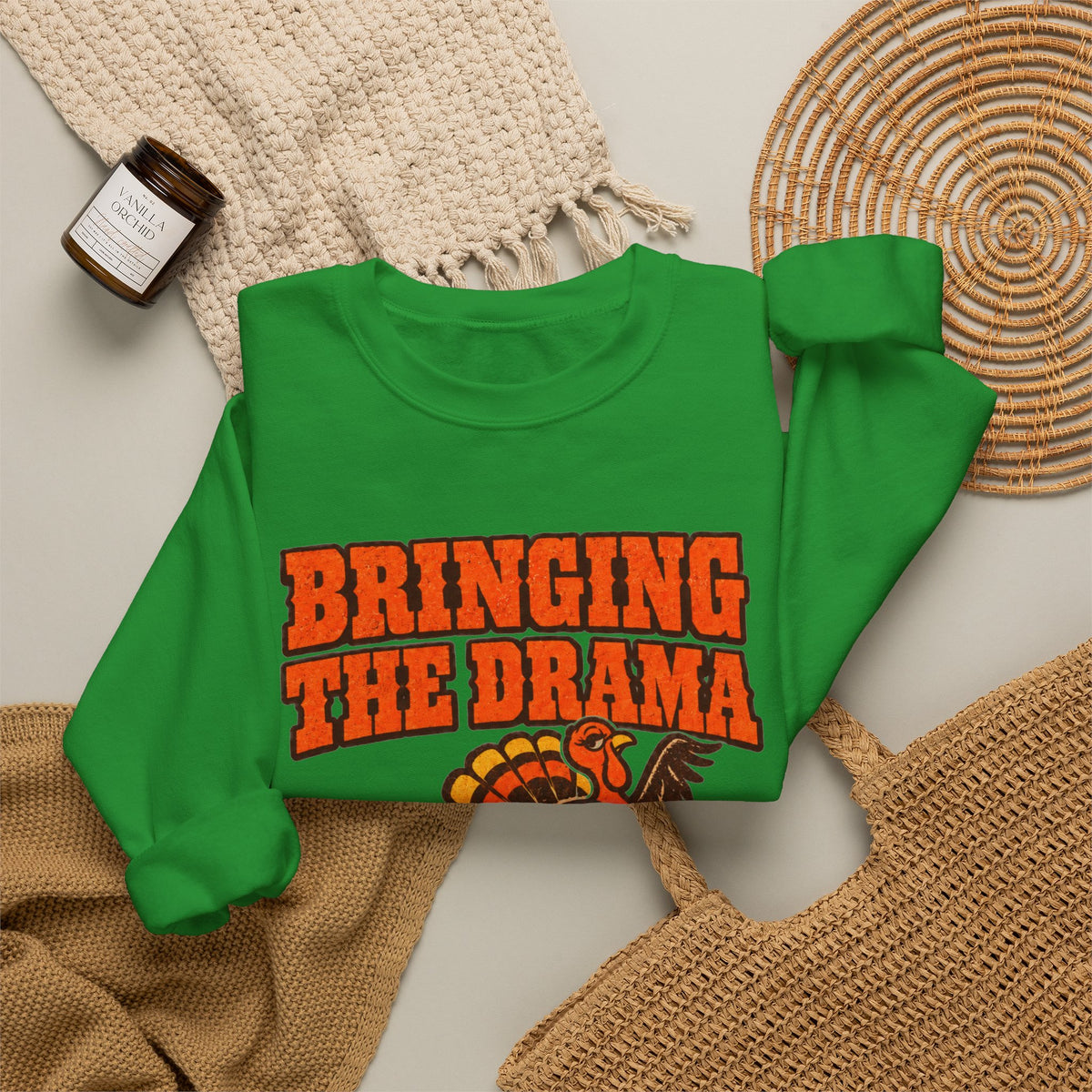 Bringing the Drama & the Queso Thanksgiving Sweatshirt