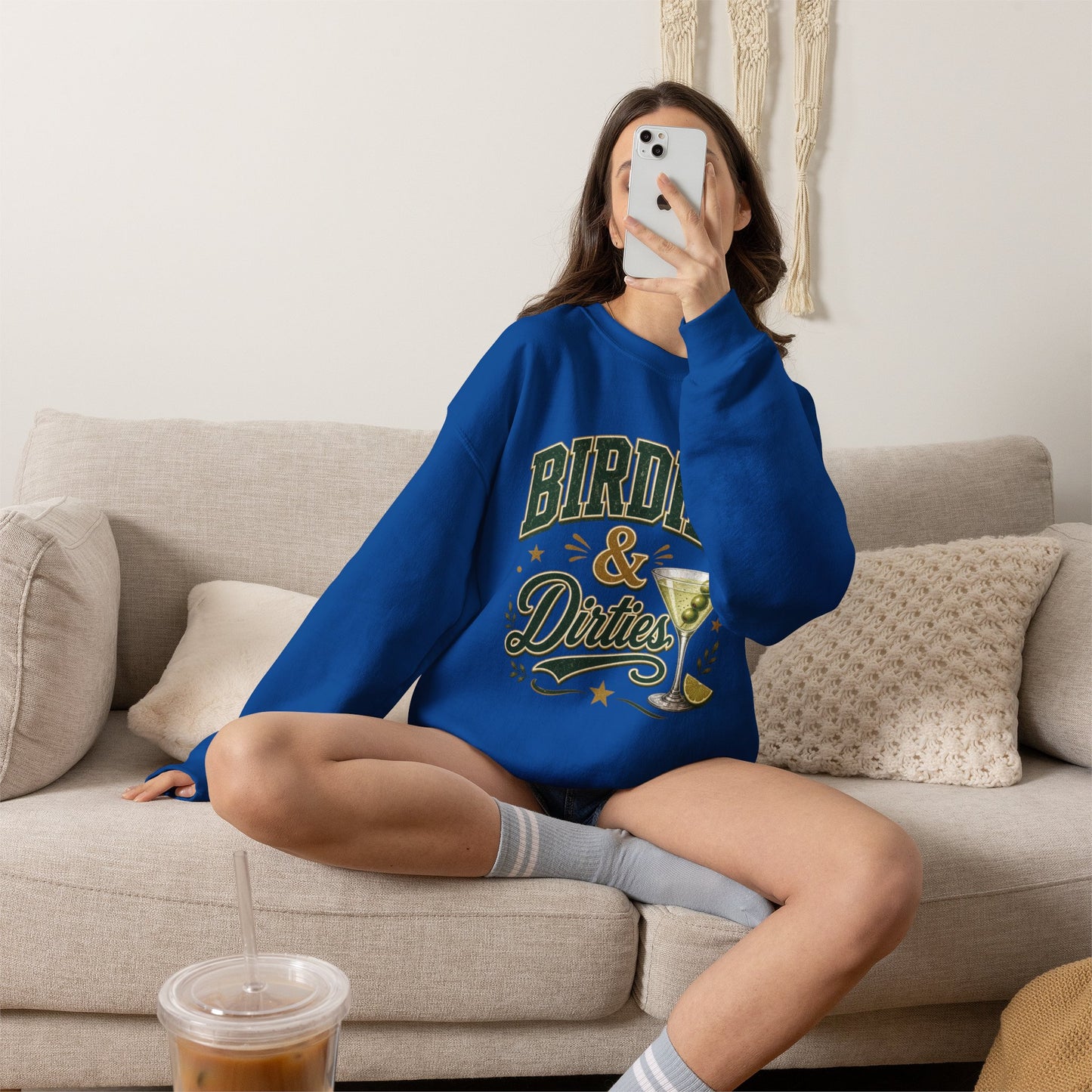 Golf Birdies & Dirties Crewneck Sweatshirt Golfing & Martini's