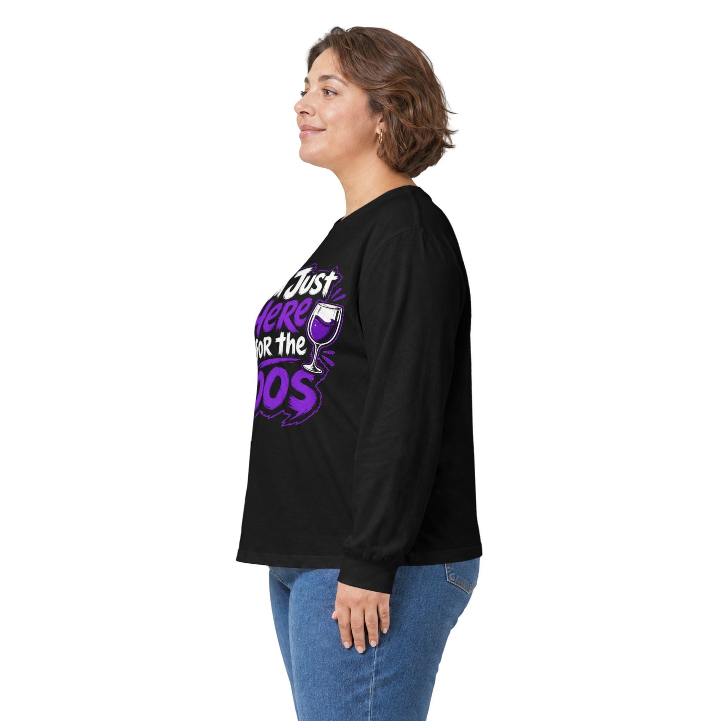 I'm Just Here for the Boos Halloween T-Shirt Ghosts & Cocktails Long Sleeve
