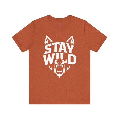 Wolf Face Unisex Tee - STAY WILD T-Shirt