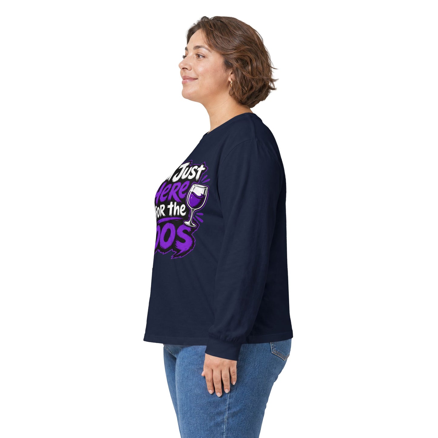 I'm Just Here for the Boos Halloween T-Shirt Ghosts & Cocktails Long Sleeve