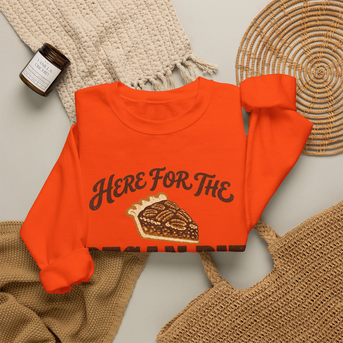 Here for the Pecan Pie Y'all Thanksgiving Sweatshirt