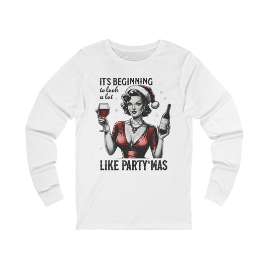 It's Beginning to Look a lot like PARTY*MAS Long Sleeve Christmas T-SHIRT