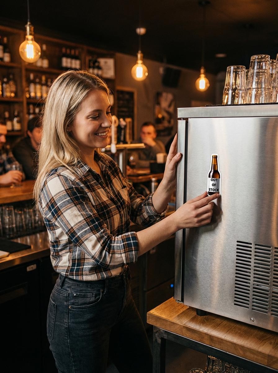 Ultra-Thin Cooler Bottle Magnets for Bars, Restaurants & Taverns – 8-Pack