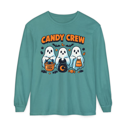 Halloween Ghosts Candy Crew Long Sleeve T-Shirt