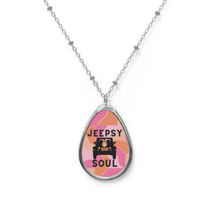 Jeepsy Soul Oval Necklace - Adventure Inspired Jewelry