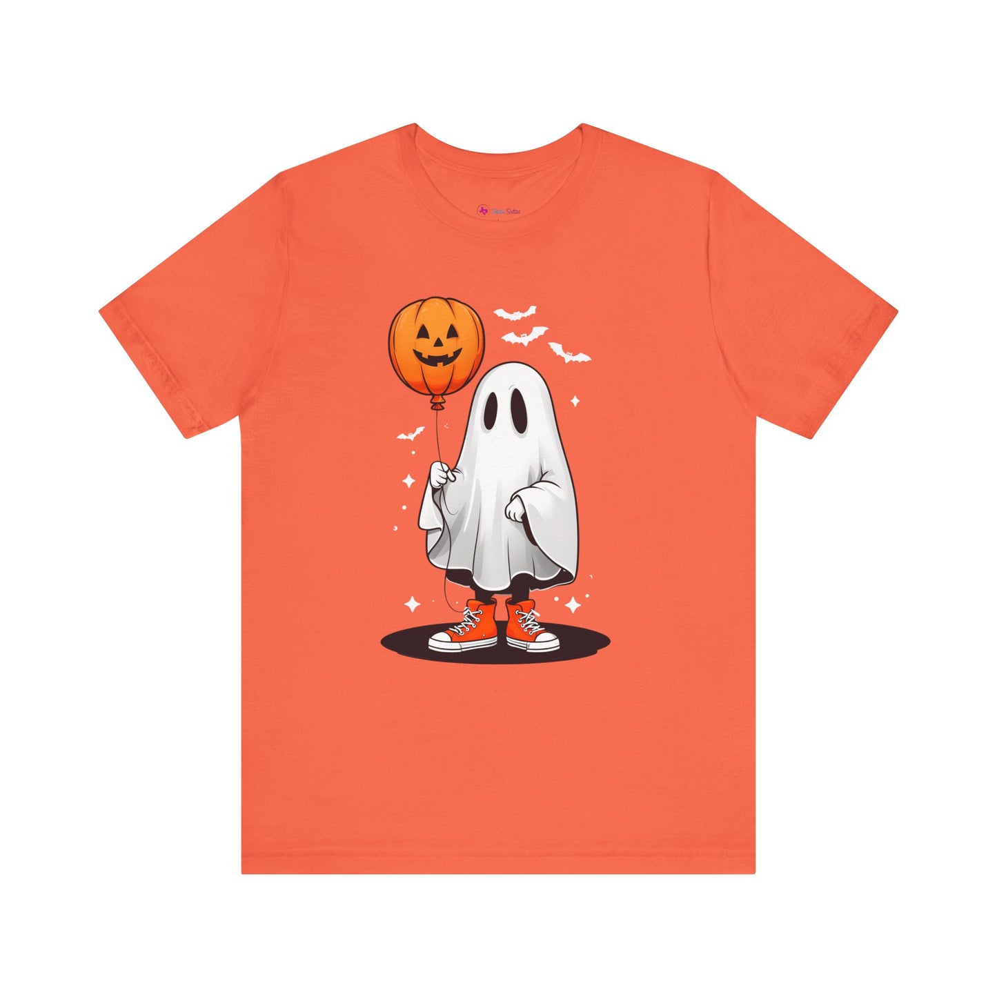 Ghost Tee with Orange Hightops and Pumpkin Balloon