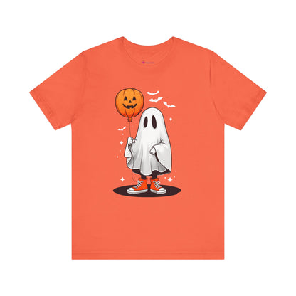 Ghost Tee with Orange Hightops and Pumpkin Balloon