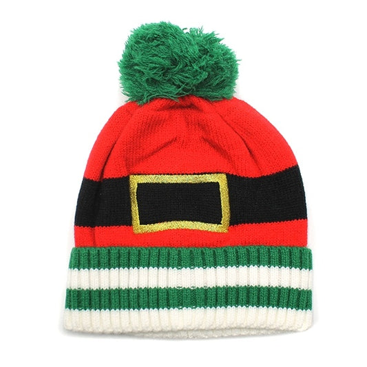 Knit fuzzy pom Santa Clause BELLY Beanie