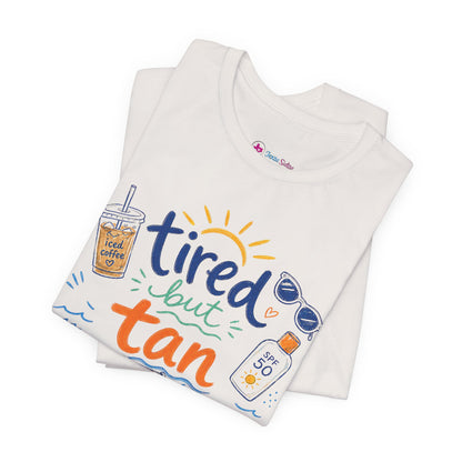 Tired but Tan Beach Graphic T-Shirt