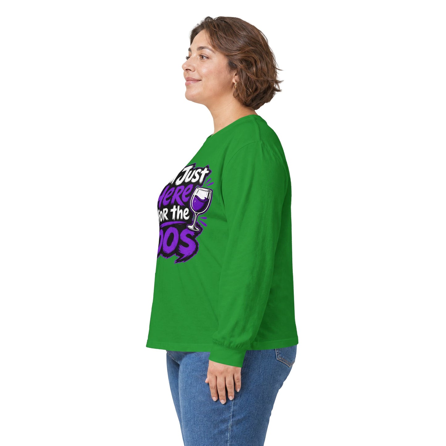 I'm Just Here for the Boos Halloween T-Shirt Ghosts & Cocktails Long Sleeve