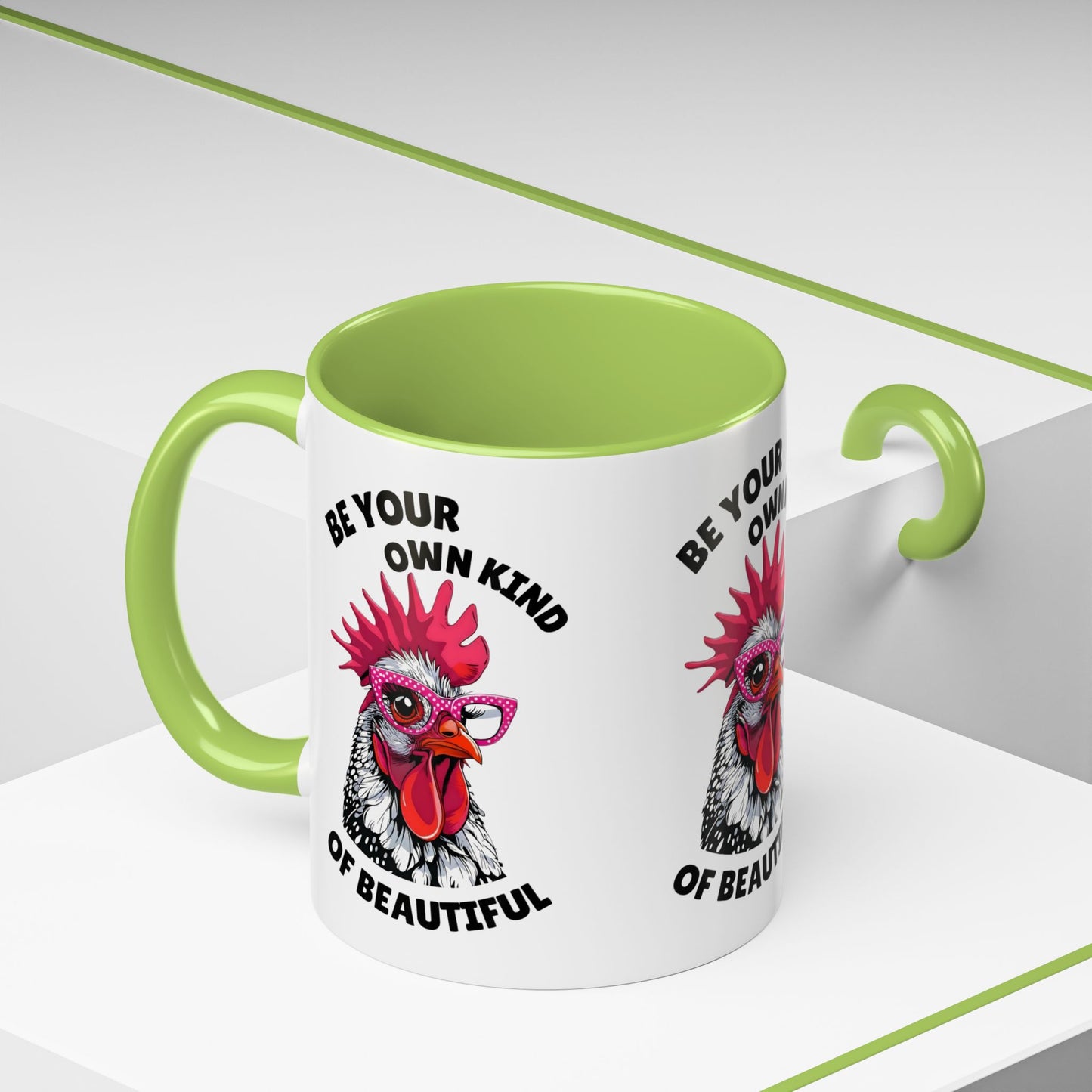 Be Your Own Kind of Beautiful Rooster Coffee Mug (Accent 11/15oz)