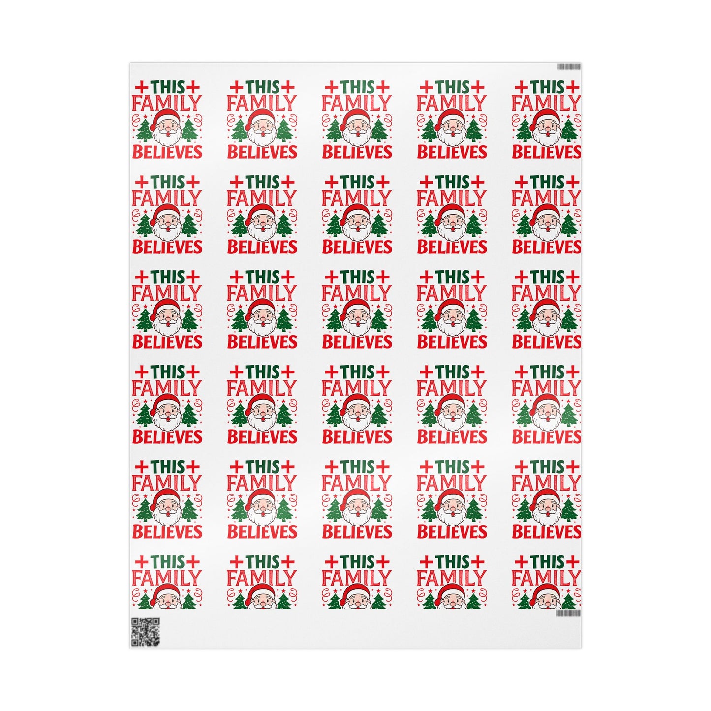Christmas Wrapping Paper Roll This Family Believes Santa Claus Holiday Gift Wrap
