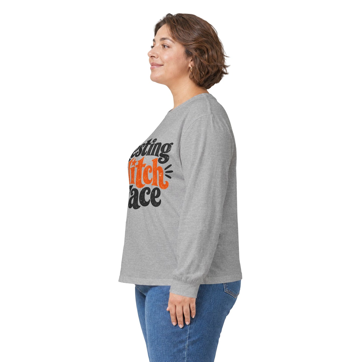 Resting Witch Face Long Sleeve T-Shirt — Funny Halloween Witch Shirt