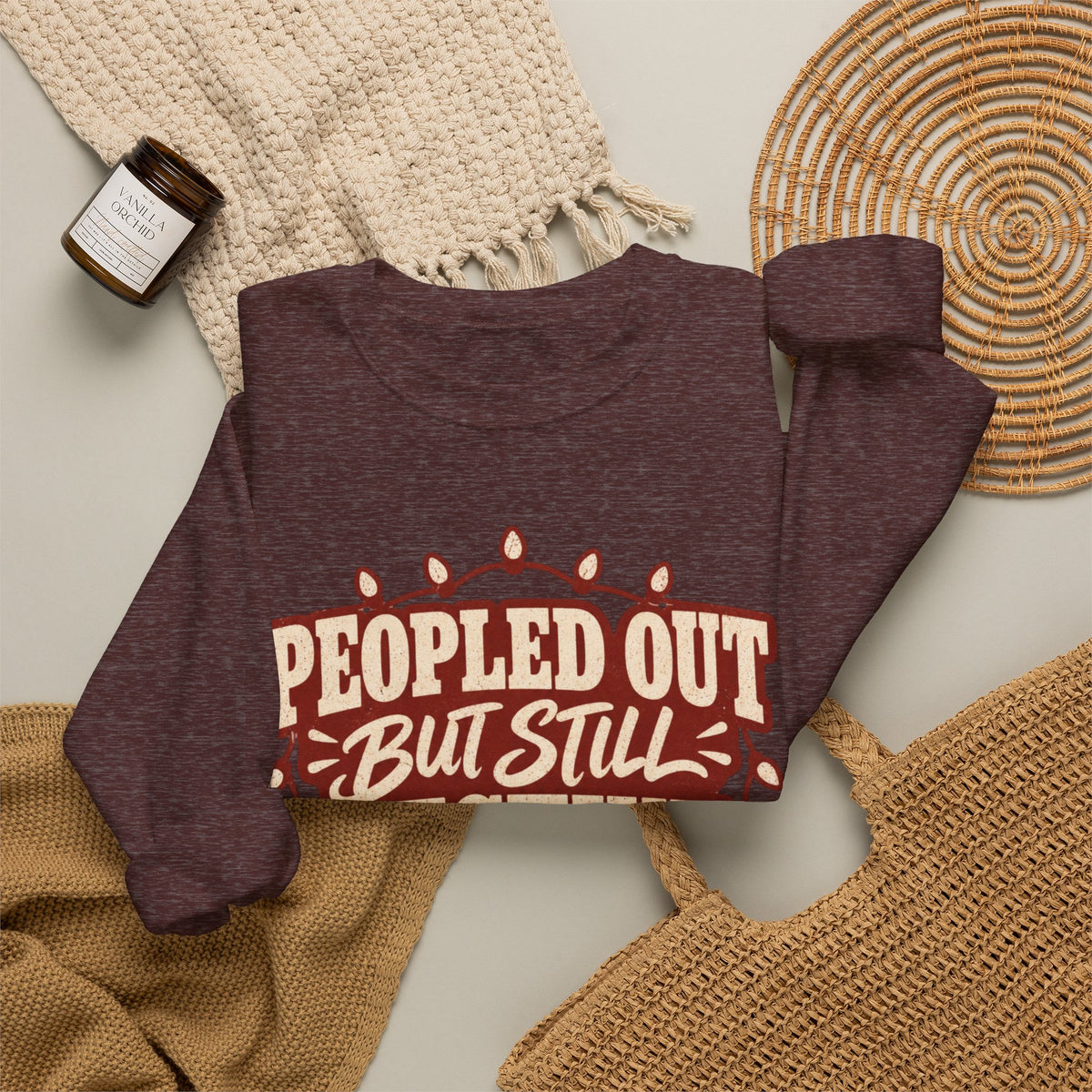 Peopled Out But Still Festive Y'all Christmas Sweatshirt