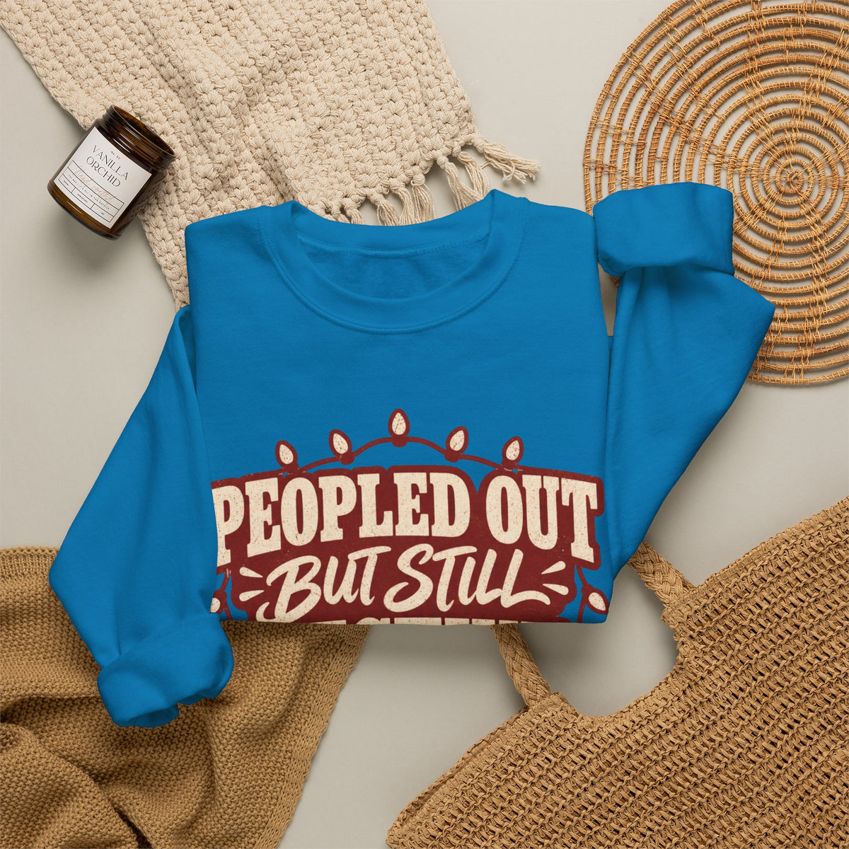 Peopled Out But Still Festive Y'all Christmas Sweatshirt