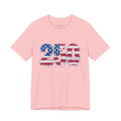 4th of July Frayed Patch Graphic Tee — Patriotic Independence Day T-Shirt
