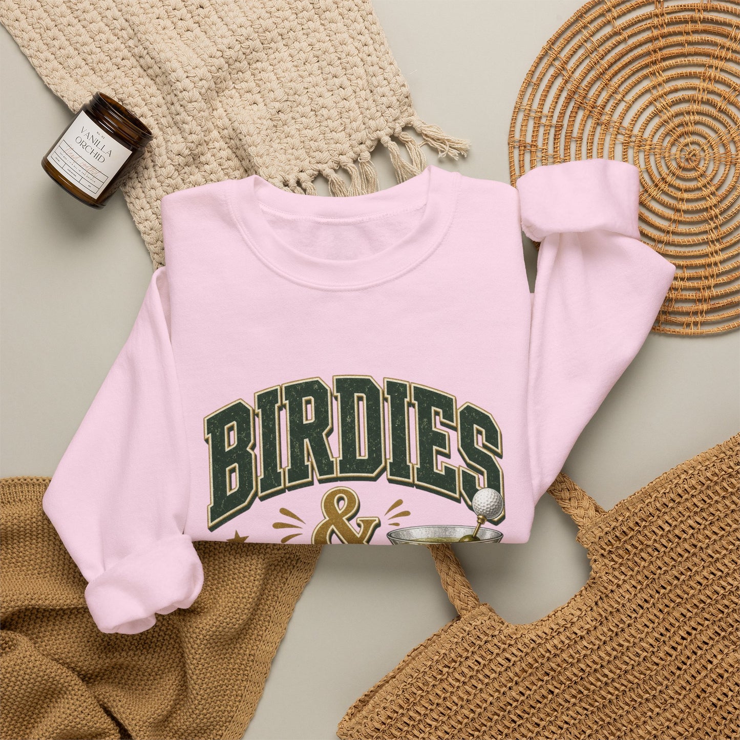 Golf Birdies & Dirties Crewneck Sweatshirt Golfing & Martini's