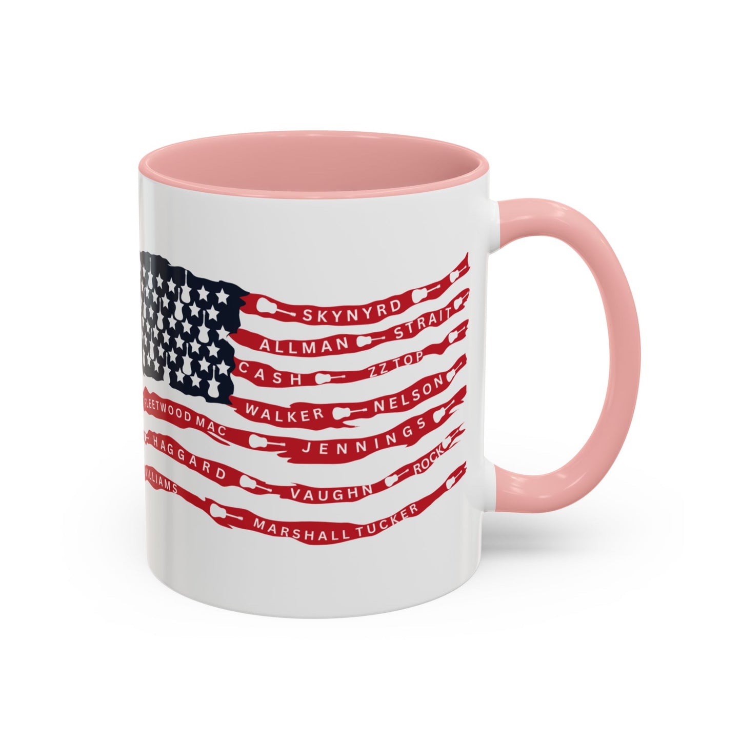 OG Southern Rock Bands & Country Greats USA Flag  Mug  11 or 15oz Coffee Cup