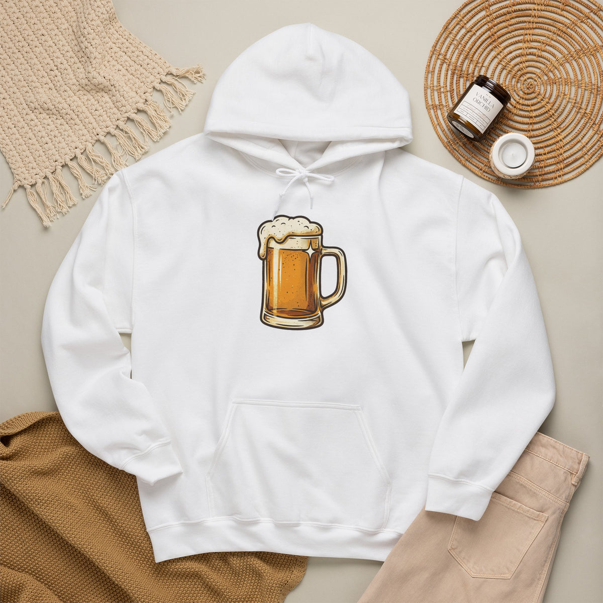 Beer Mug Hoodie — Cozy Beer Graphic Pullover for Brewers & Pub Lovers