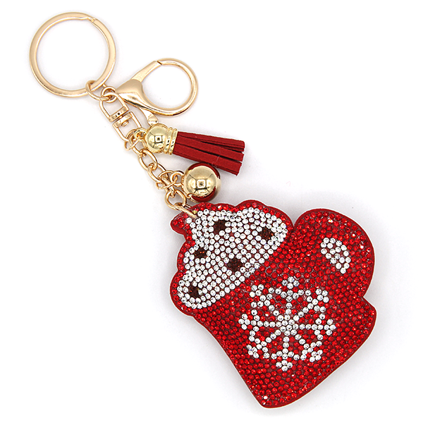 Christmas Snowflake Hot Chocolate Coffee Cup Mug Keychain Bag Charm