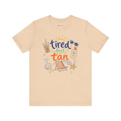 Tired but Tan Beach Graphic T-Shirt