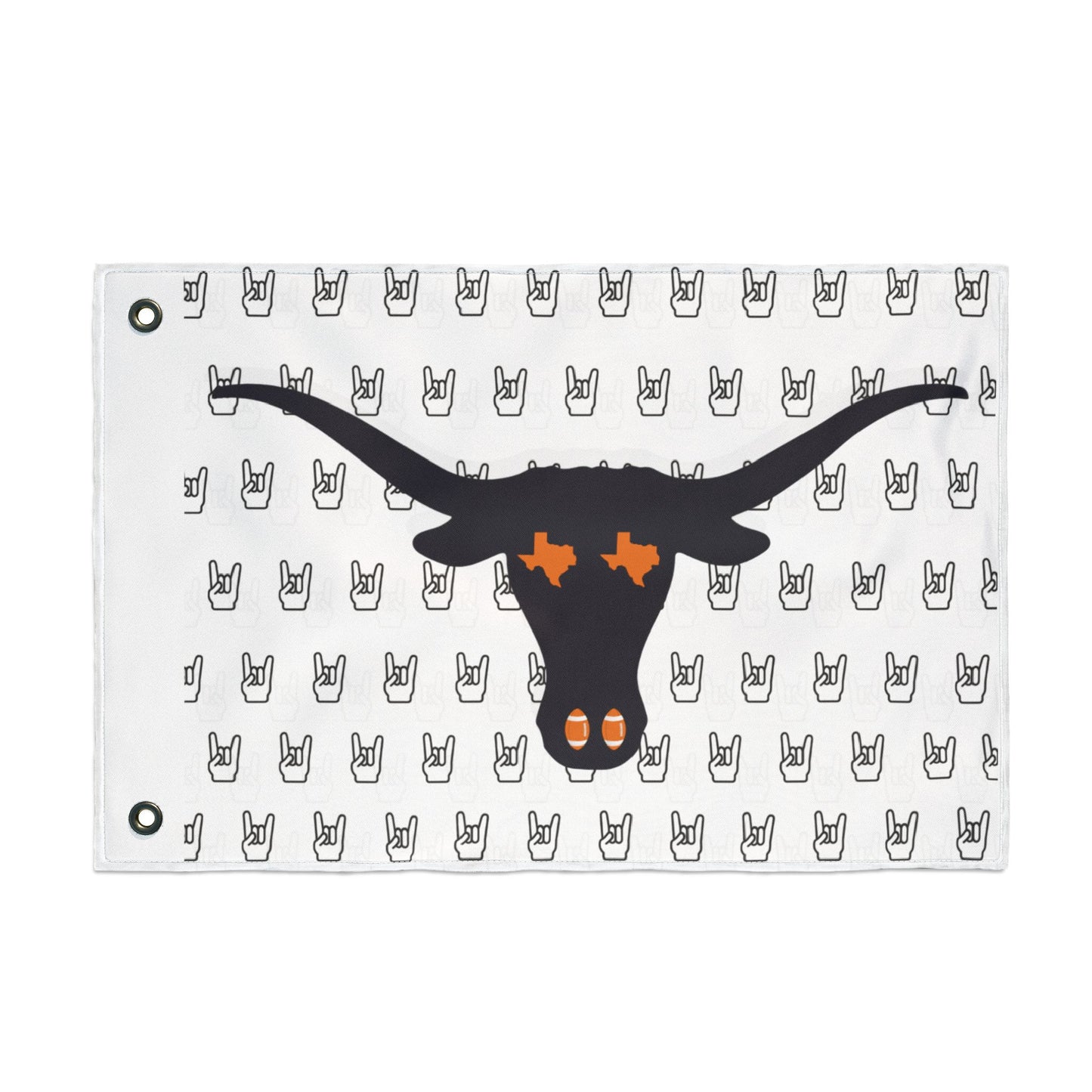 Longhorn Skull Flag — Double-Sided Texas Horns Garden Banner