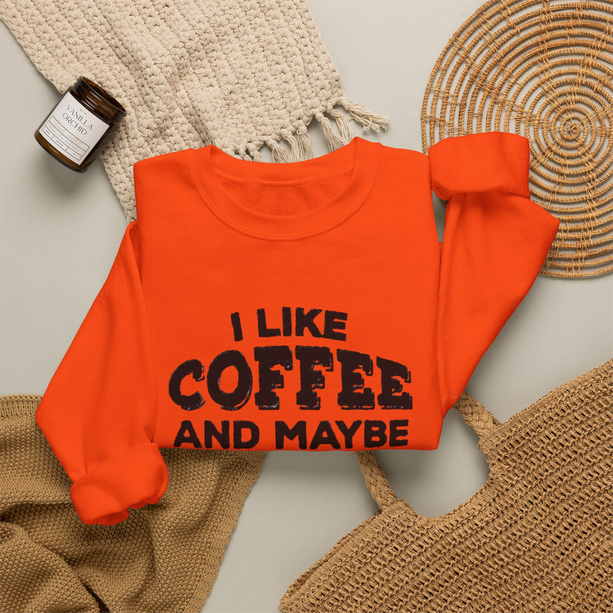 Coffee Lover Sweatshirt - I Like Coffee And Maybe Three People Sweatshirt