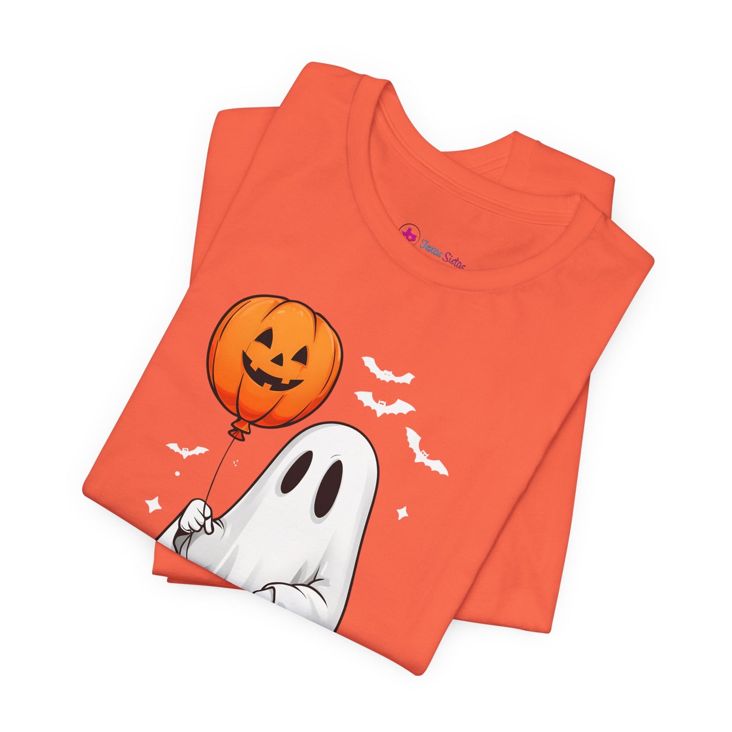 Ghost Tee with Orange Hightops and Pumpkin Balloon