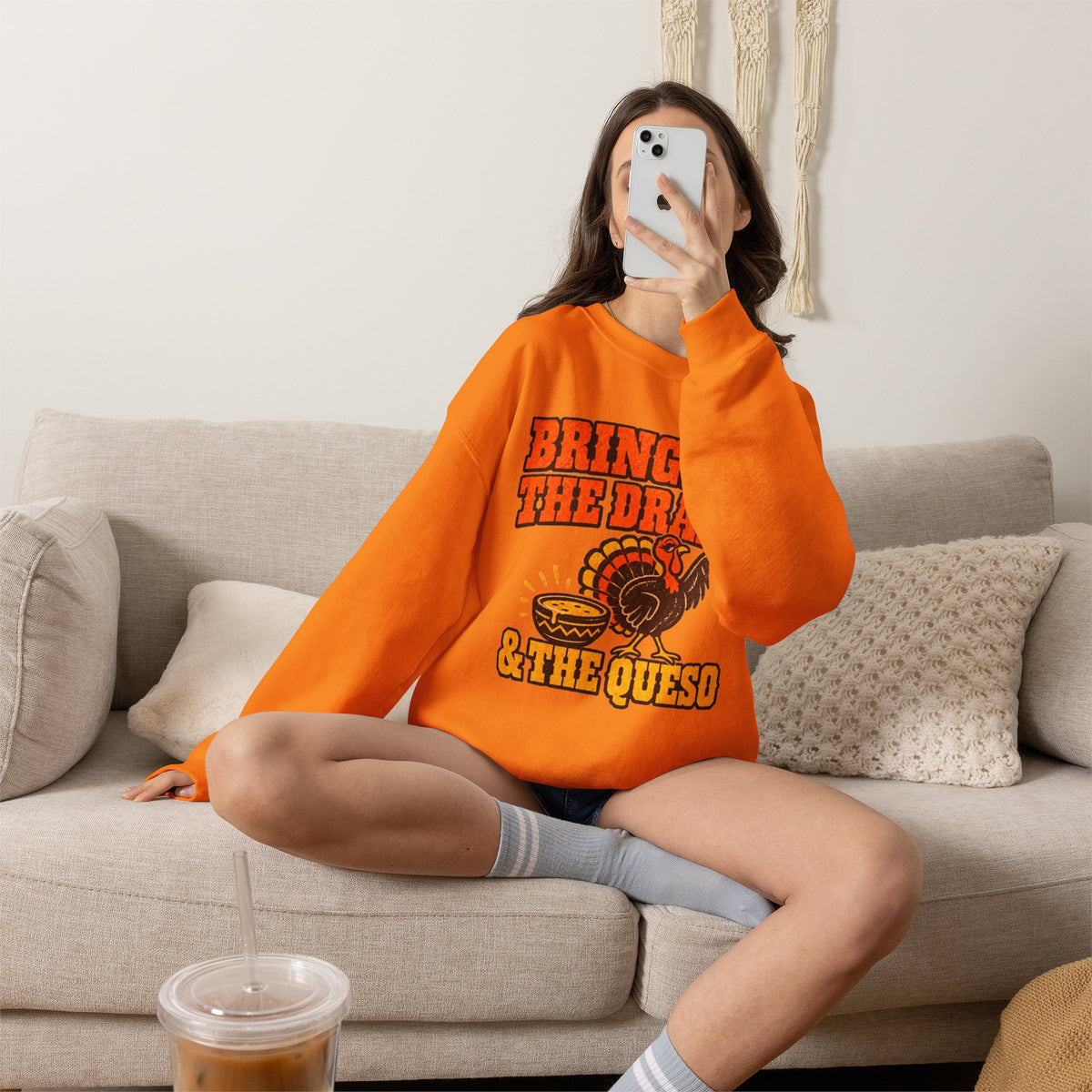Bringing the Drama & the Queso Thanksgiving Sweatshirt
