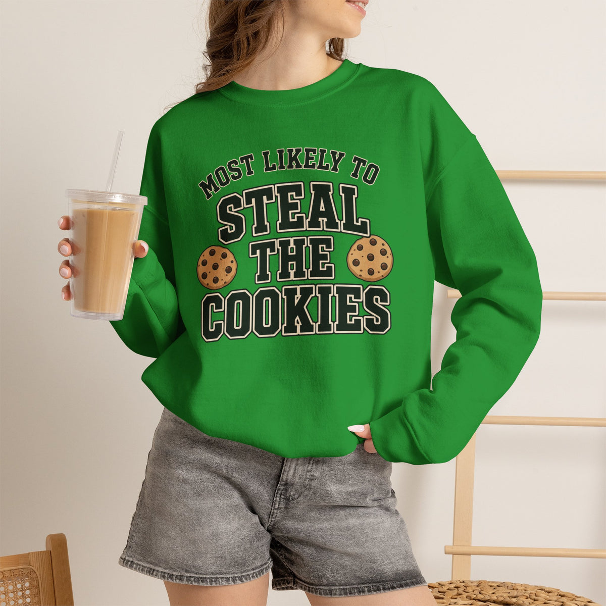 Most Likely To Steal The Cookies Sweatshirt - Christmas Crewneck