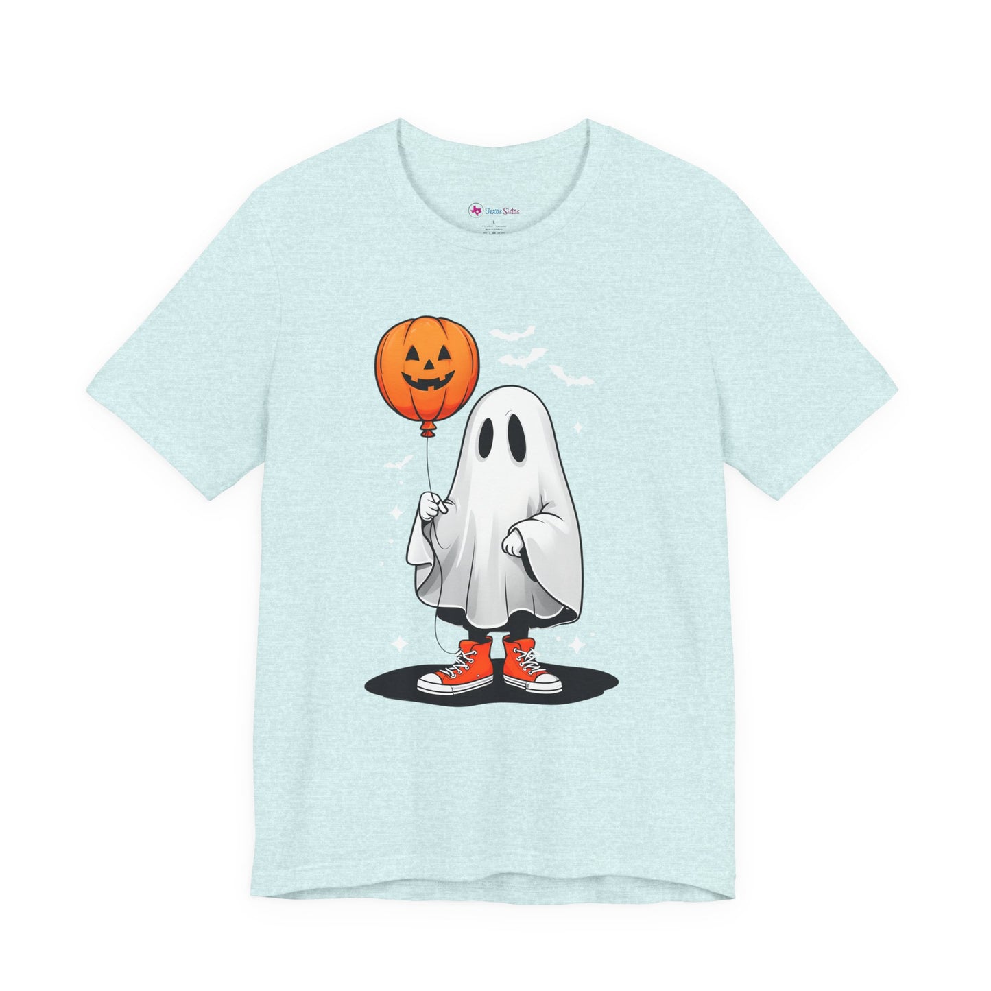 Ghost Tee with Orange Hightops and Pumpkin Balloon