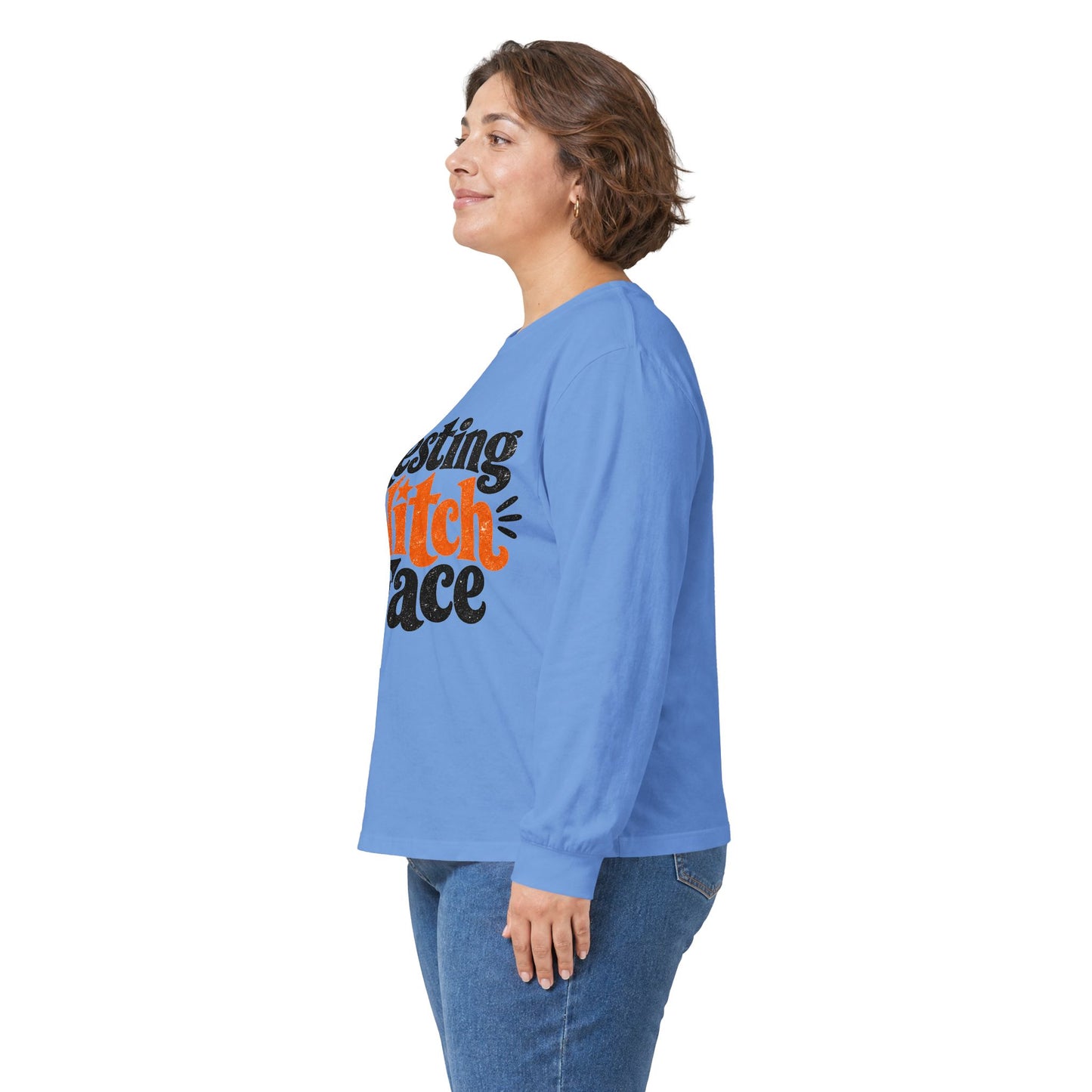 Resting Witch Face Long Sleeve T-Shirt — Funny Halloween Witch Shirt