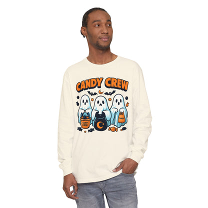 Halloween Ghosts Candy Crew Long Sleeve T-Shirt