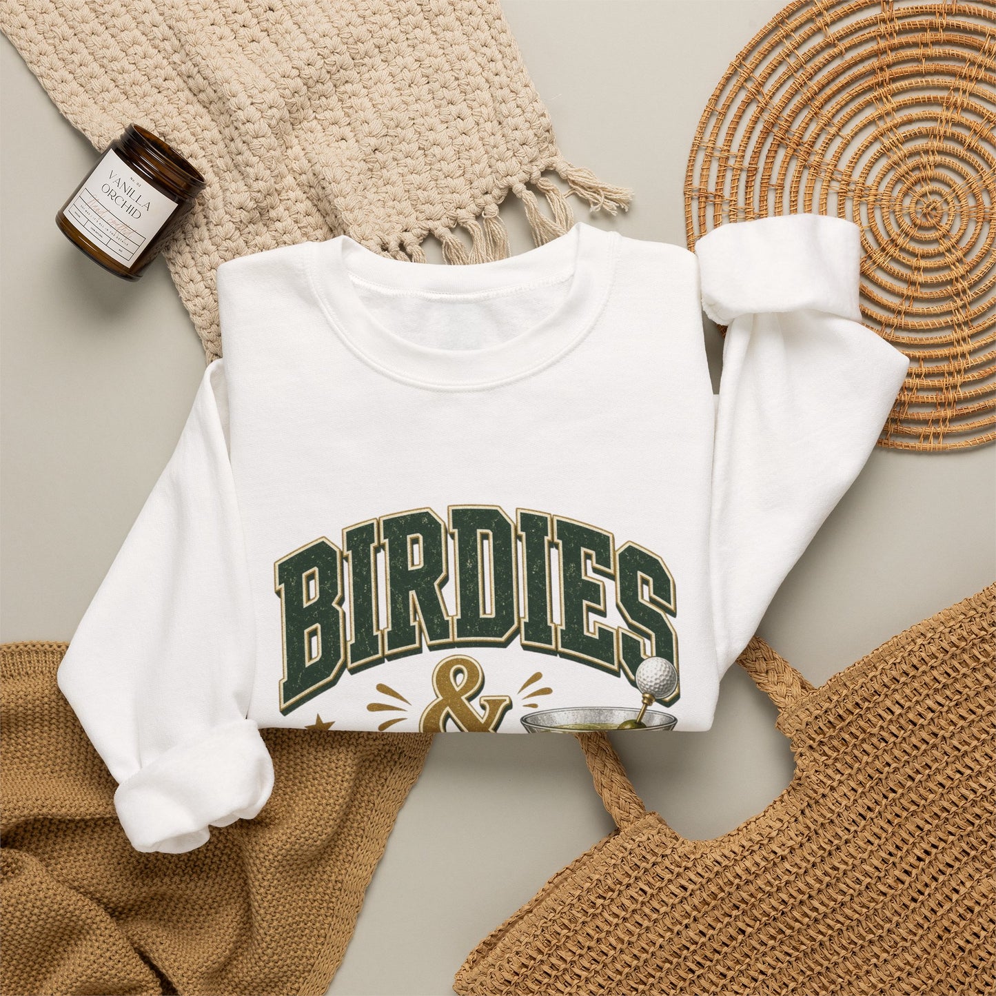 Golf Birdies & Dirties Crewneck Sweatshirt Golfing & Martini's