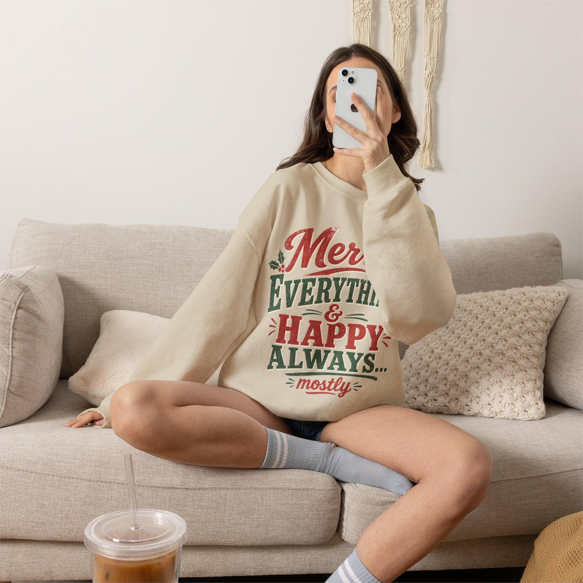 Merry Everything & Happy Always Christmas Sweatshirt
