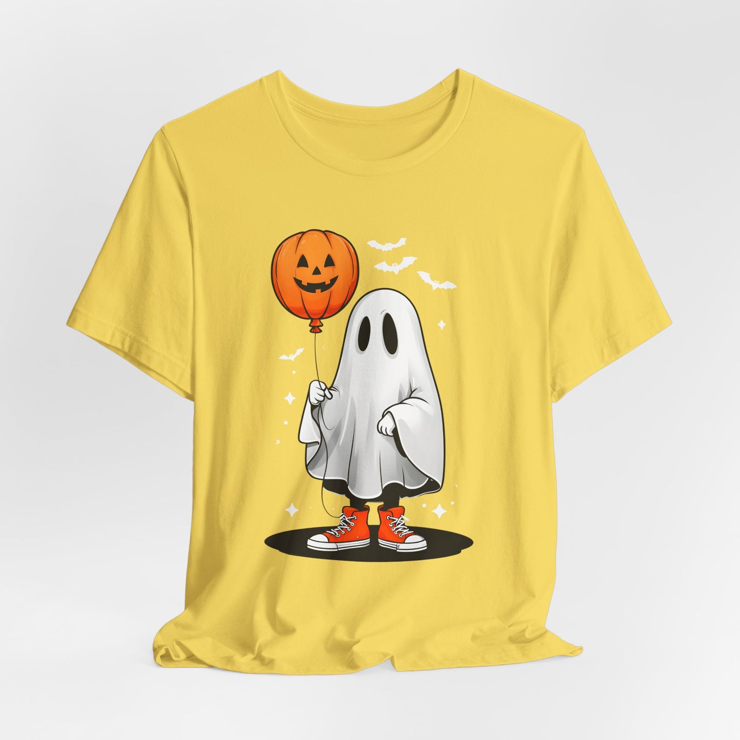 Ghost Tee with Orange Hightops and Pumpkin Balloon
