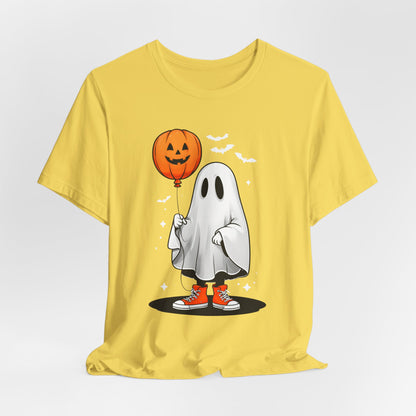 Ghost Tee with Orange Hightops and Pumpkin Balloon