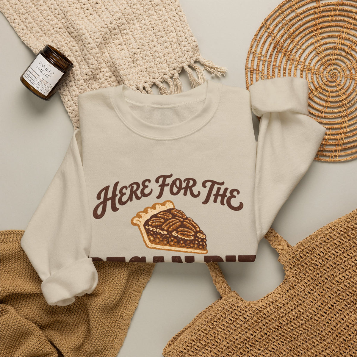 Here for the Pecan Pie Y'all Thanksgiving Sweatshirt