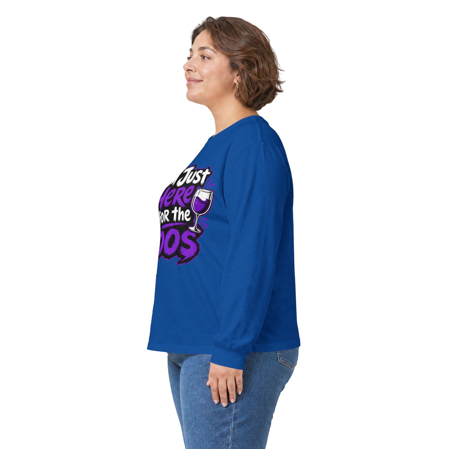 I'm Just Here for the Boos Halloween T-Shirt Ghosts & Cocktails Long Sleeve