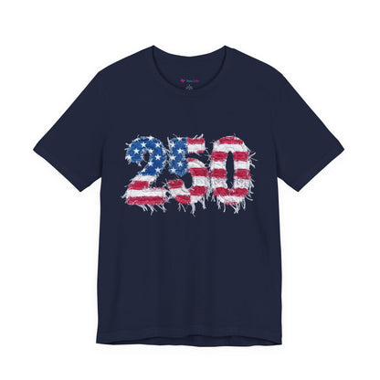 4th of July Frayed Patch Graphic Tee — Patriotic Independence Day T-Shirt