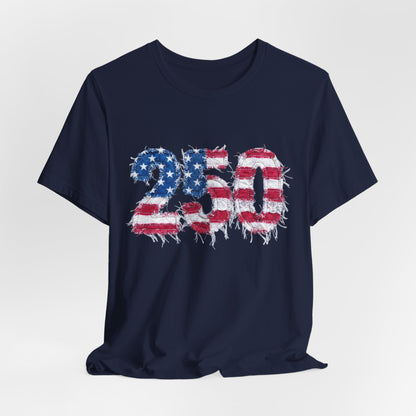 4th of July Frayed Patch Graphic Tee — Patriotic Independence Day T-Shirt