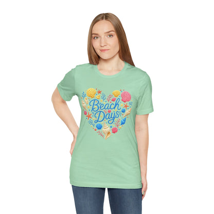 Beach Days heart seashells T-Shirt
