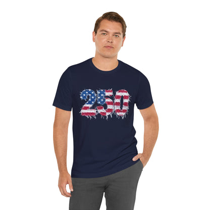 4th of July Frayed Patch Graphic Tee — Patriotic Independence Day T-Shirt