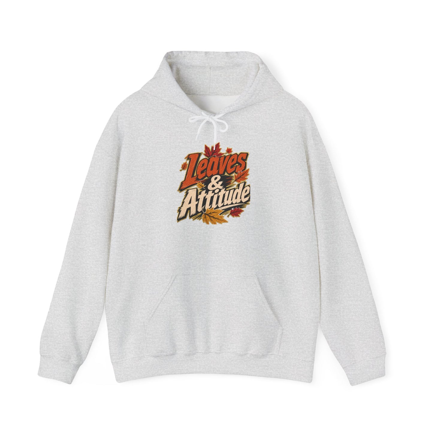Leaves & Attitude Hoodie — Fall Graphic Pullover