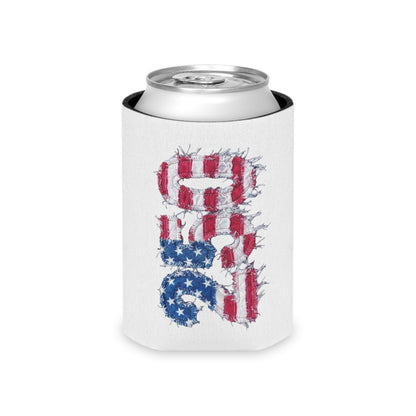Patriotic USA Flag 250th Can Cooler - Reg or Slim Beer Koozie for 4th of July