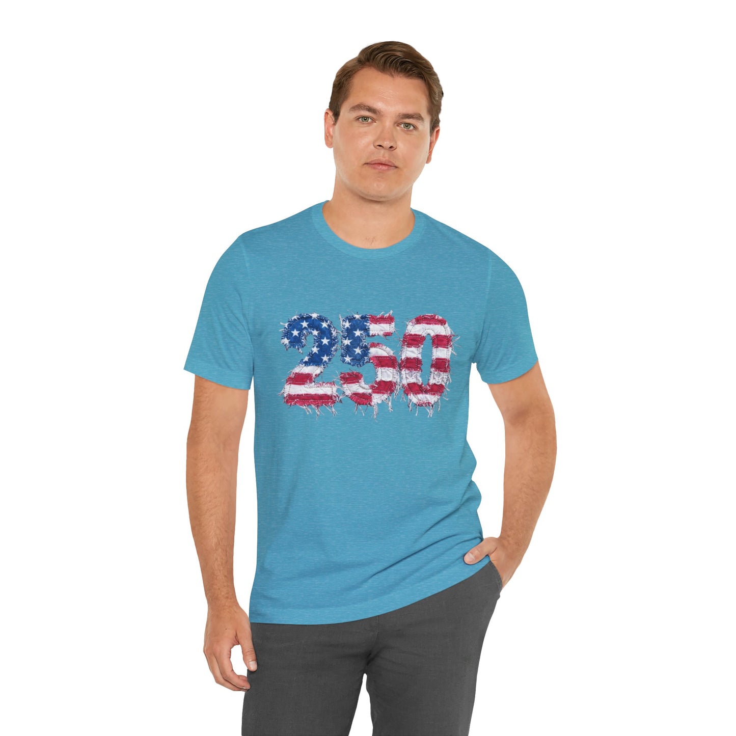 4th of July Frayed Patch Graphic Tee — Patriotic Independence Day T-Shirt