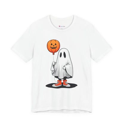Ghost Tee with Orange Hightops and Pumpkin Balloon